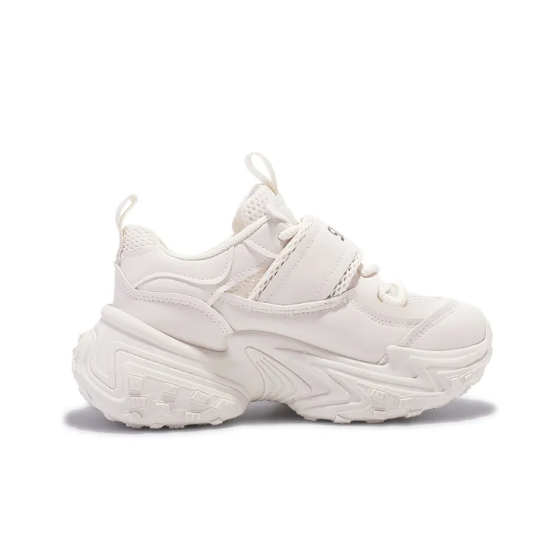 SNXR Anti-Slip Wear-Resistant Waterproof And Breathable Low-Top Chunky Sneakers Women's Beige-30