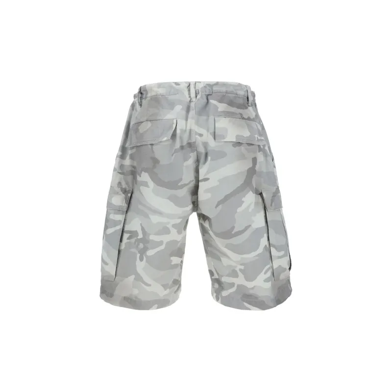 Balenciaga Camouflage Drawstring Cargo Shorts-4