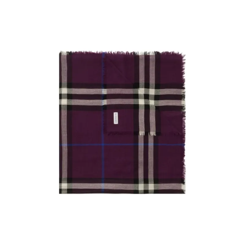 Burberry Check Wool Scarf-0