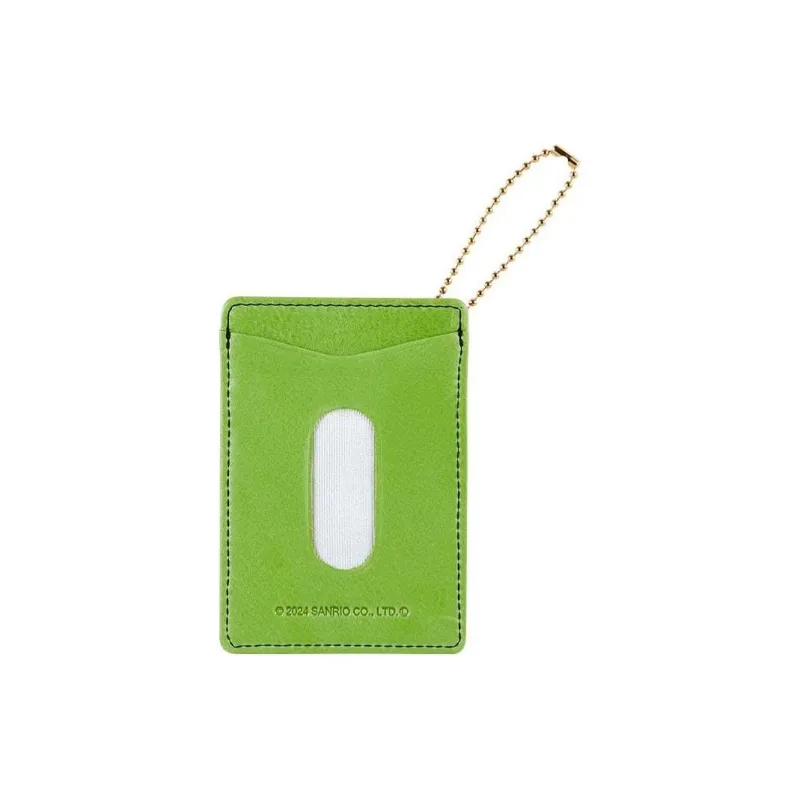 Sanrio Cow Leather Document Bag, Passport Holder, Card Holder Women's Green-1