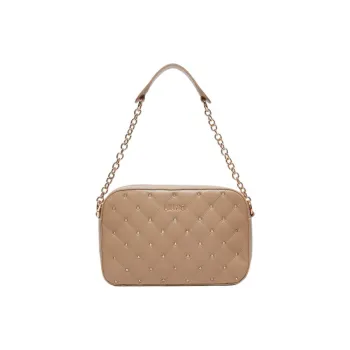 LIU·JO Seamed Nappa Effect PU With Polyester Portable Crossbody Bag, Shoulder Bag Women's Cookie