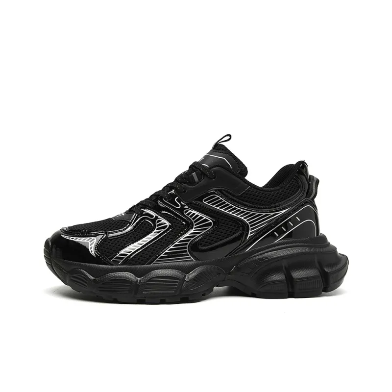 12345 Anti-Slip Wear-Resistant Breathable Height Increasing Low-Top Chunky Sneakers Men's-0