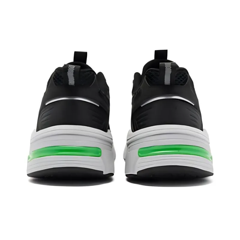 QIAODAN Cushioned Slip Resistant Breathable Lightweight Low Top Casual Running Shoes Men's Black Green-3