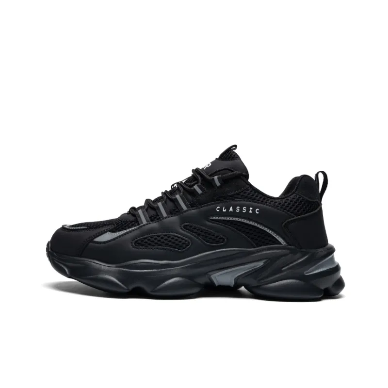 ZHR Black Warrior Cushioning Anti-Slip And Wear-Resistant Height Increasing Low-Top Chunky Sneakers Men's-18
