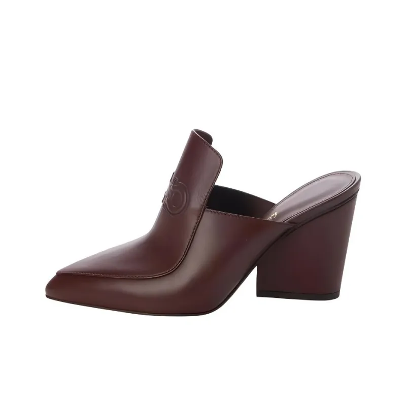 FERRAGAMO Wrap toe Slippers Women's Brown-0