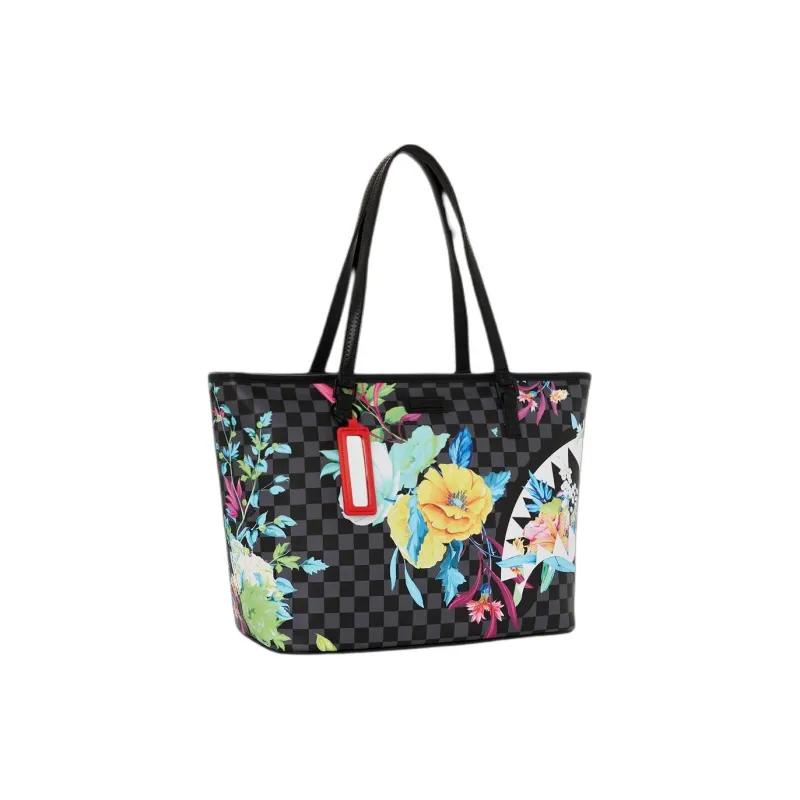 SPRAYGROUND Artificial Leather Tote Bag Shopping Bag Shoulder Bag Handbag Unisex Black & Green-1
