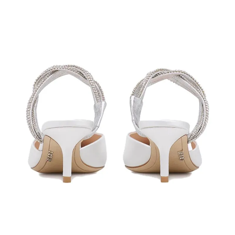 Rodo Wrap-toe Slippers Women's White-4