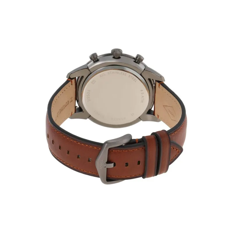 FOSSIL Wrist Watch Mechanical Movement Leather Watch Bands Coffee Watch Dial Men's Watches-3