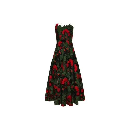 Oscar De La Renta Sleeveless Dresses Women's Red