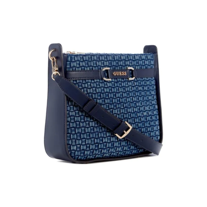 GUESS Faux Leather Hobo Bag Crossbody Bag Shoulder Bag Women's Blue-1
