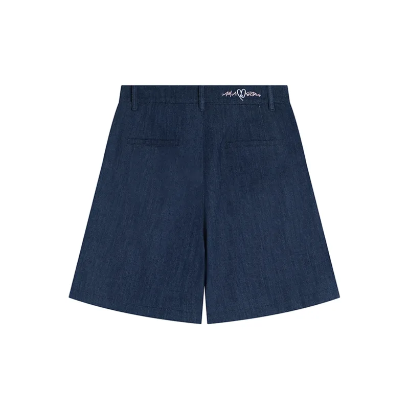 AMAZING SONG Denim Shorts Women's Blue-1
