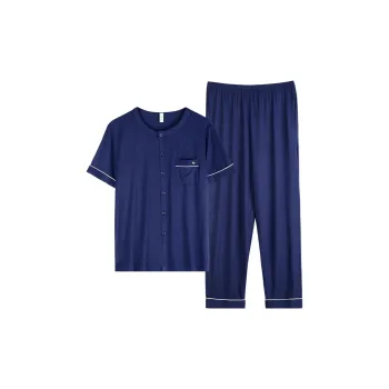 Xuan Liang Pajama Set Men's Deep Sea Blue