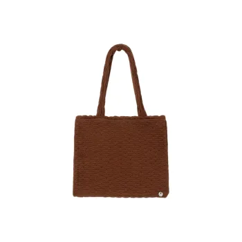 NIEEH Cotton Handbag, Shoulder Bag Women's Brown
