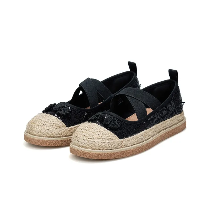Joy&Mario Espadrilles Women's Black/Gold/Champagne-1