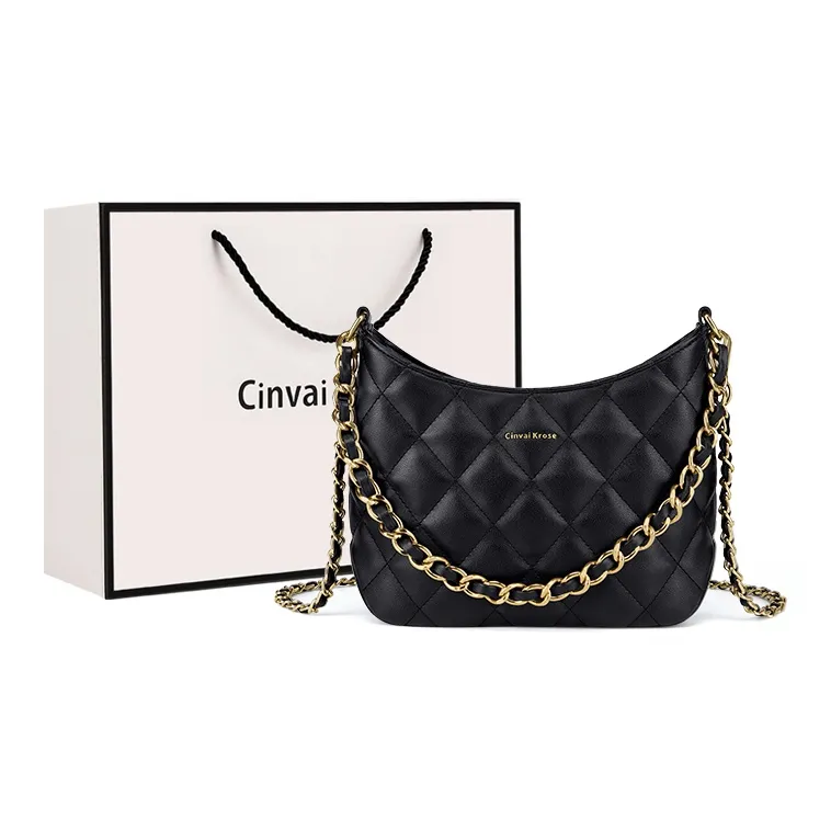 CinvaiKrose Cow Leather With Synthetic Leather Shoulder Bag, Crossbody Bag, Bucket Bag Small Size Women's Ecru/Black-8