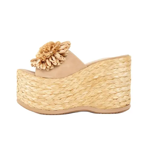 Paloma Barceló Slip-Resistant Slide Slippers Women's Brown