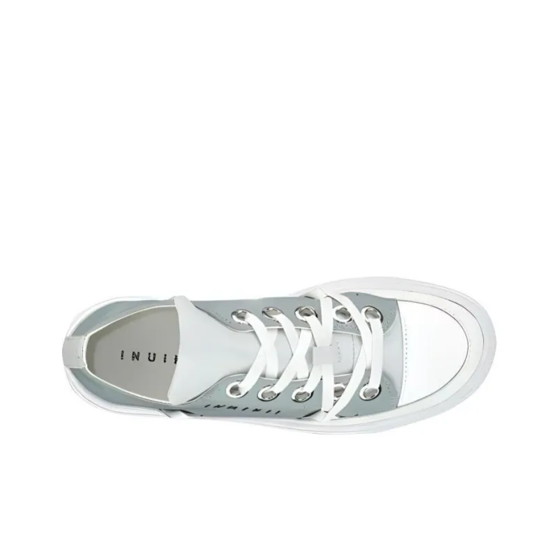 Inuikii Lace Up Low-Top Skateboard Shoes Women's Blue-3
