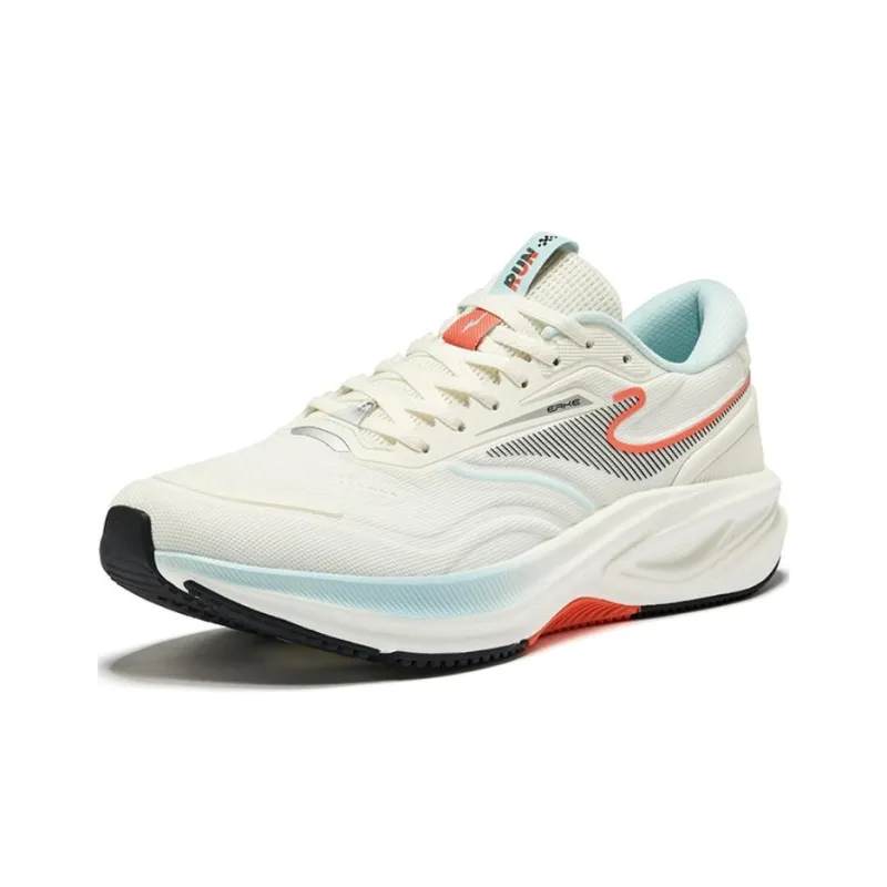 Erke Cushioned Anti Slip And Wear Resistant Lightweight Low Top Running Shoes Men's Microcrystal White Tranquil Blue-2