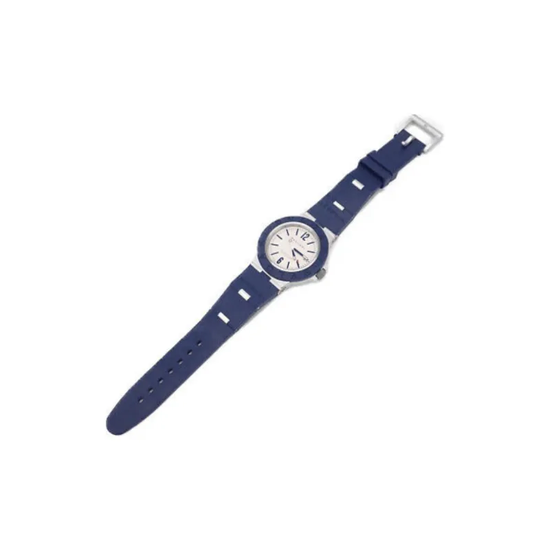 BVLGARI BVLGARI∙BVLGARI Collection Wrist Watch Automatic Mechanical Movement Rubber Strap 40mm White Dial Men's Watches-3
