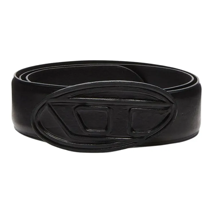 DIESEL 1DR Logo buckle Leather Belt-1