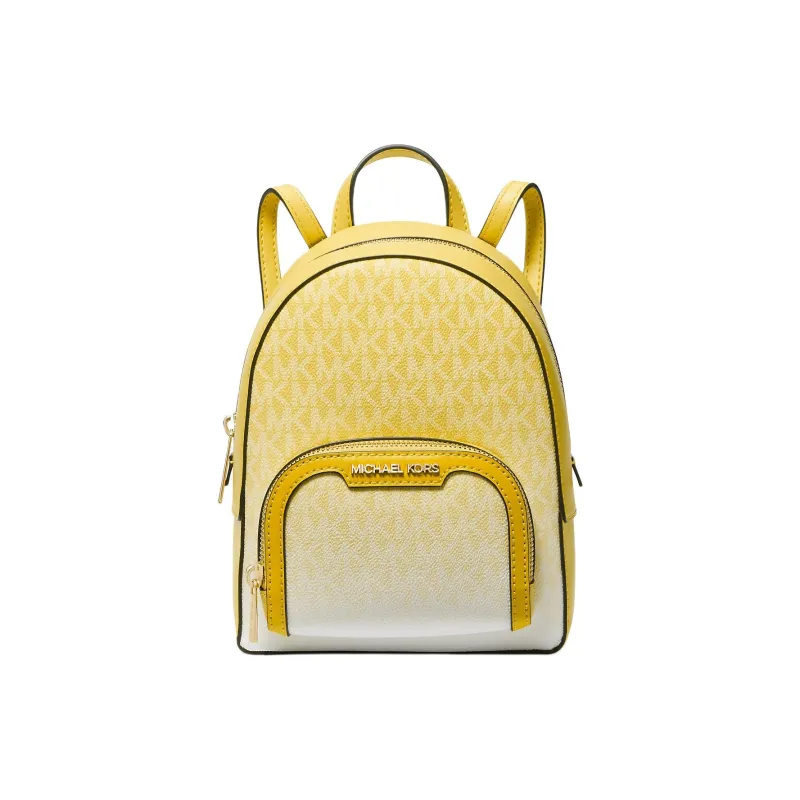 MICHAEL KORS Jaycee Coated Canvas Backpack Small Size Women's Gold-0