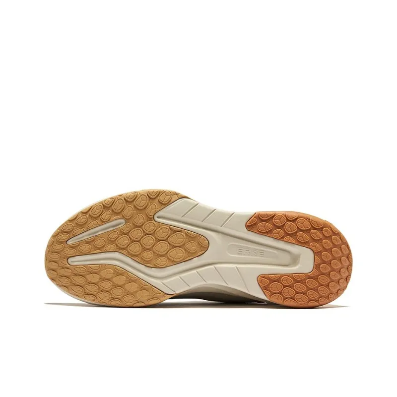 Erke Cushioned Wear-Resistant Breathable Low-Top Sprint Running Shoes Men's Light Linen Neutral Beige Camel-4