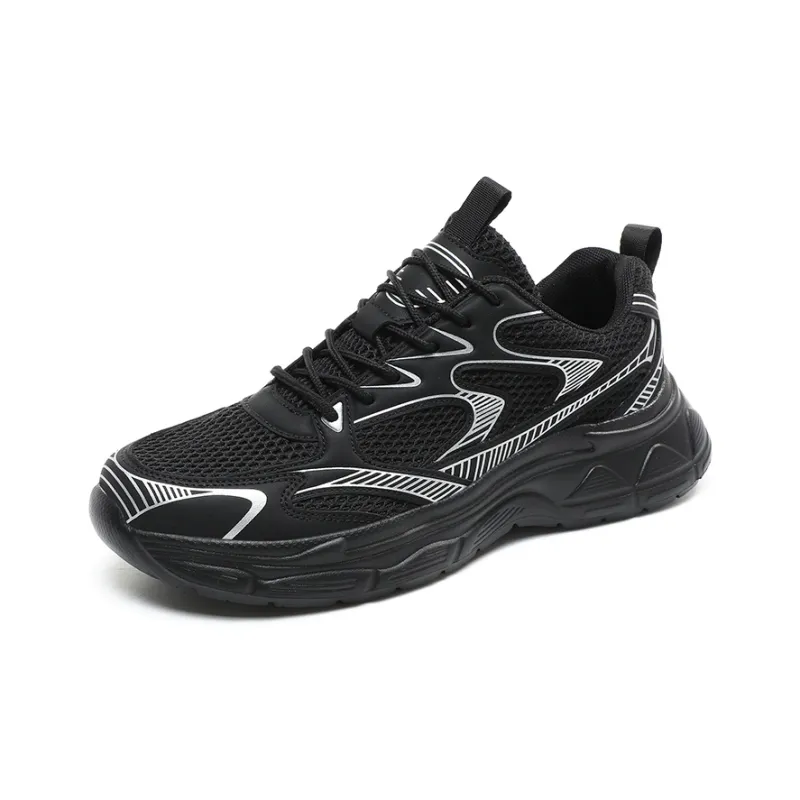 Black tailed Deer Shock Absorbers Slip Resistant, Abrasion Resistant, Lightweight Low Top Chunky Sneakers Men's-1