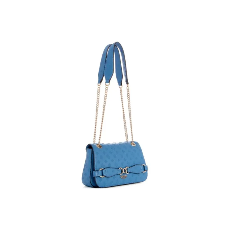 GUESS Faux Leather Shoulder Bag Crossbody Bag Women's Blue-1