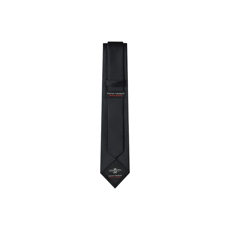 GIEVES CHARLES Mulberry Silk Ties Men's Black-3