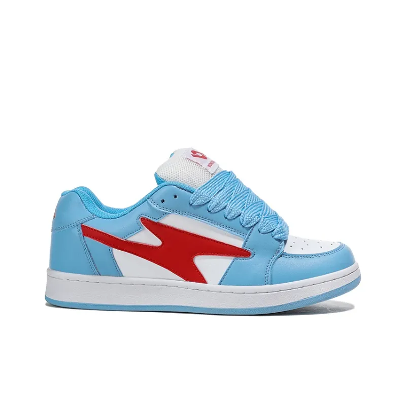 HOMDOON Platform Wear Resistant Puffy Shoes Comfortable And Versatile Slip Resistant Low Top Skateboard Shoes Unisex-1