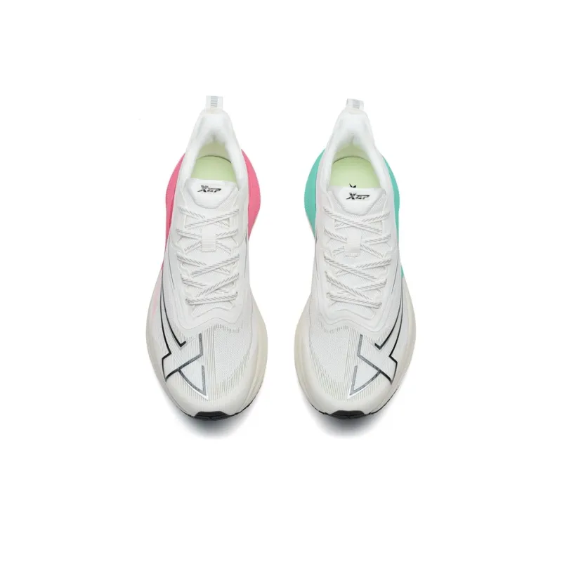 XTEP Two Thousand Kilometers 2.0 Anti Slip Wear Resistant Low Top Training Sprint Running Shoes Men's Sail White-3