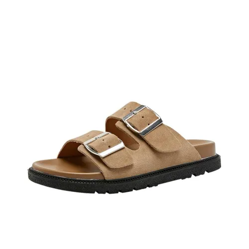 QINGZHUHU Slide Slippers Women's Khaki