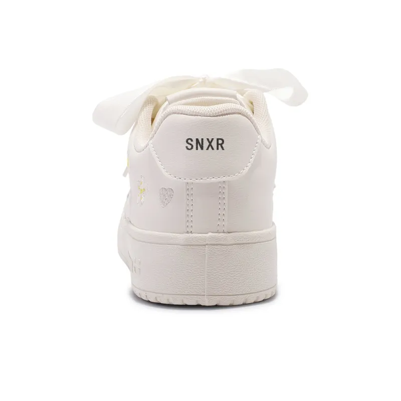 SNXR Slip Resistant Cushioning Abrasion Resistant Lightweight Low Top Skateboard Shoes Women's Beige-5