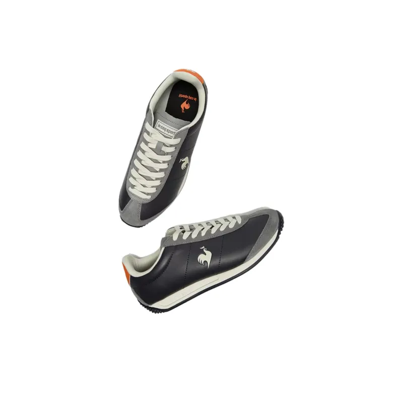 Le Coq Sportif Non slip Lightweight Low Top Casual Shoes Men's Black Gray-3