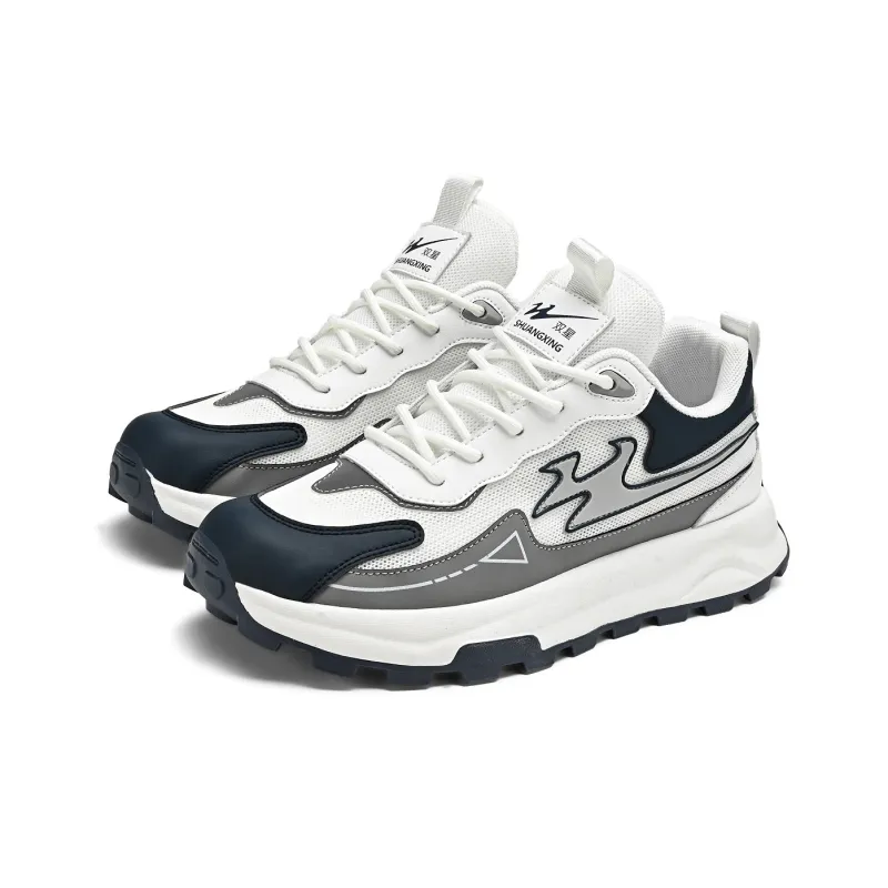 Binary Chunky Sneakers Men Low Top Gray-4