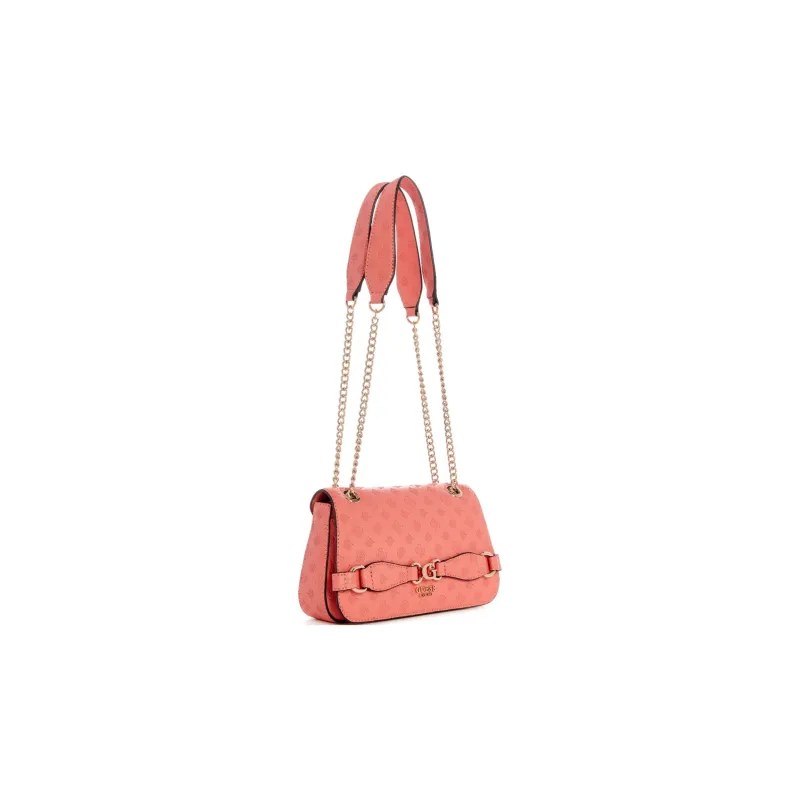 GUESS Faux Leather Shoulder Bag Crossbody Bag Women's Pink-1