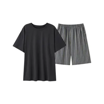 The Story Of The Flower Season Pajama Set Men's Black