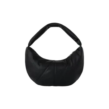 NIEEH Vegan Leather One Shoulder Handbag Women's Black