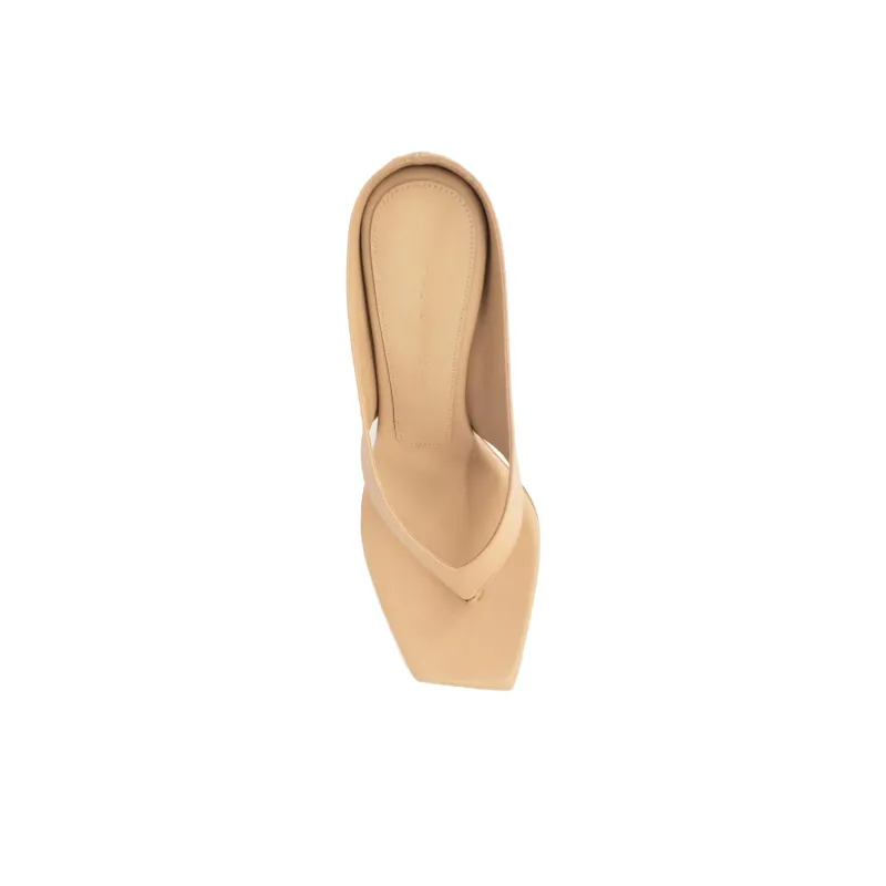 STUDIO AMELIA Flip Flops 9cm Women's Light Brown-3