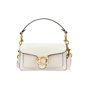 COACH Tabby Cow Leather Crossbody One Shoulder Handbags Small Size Women's Chalk White
