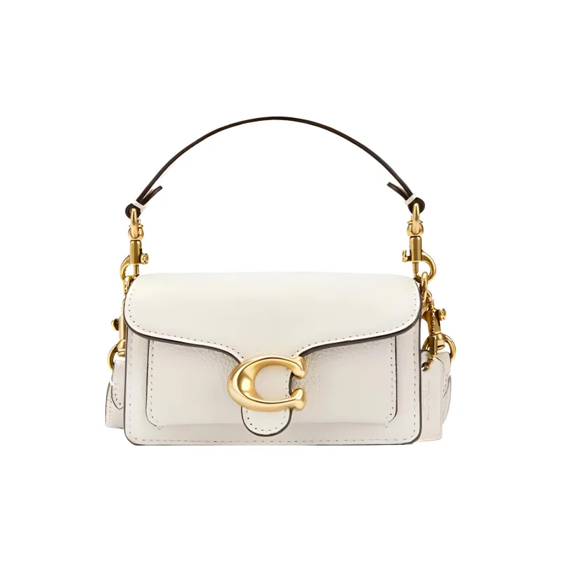 COACH Tabby Cow Leather Crossbody One Shoulder Handbags Small Size Women's Chalk White-0