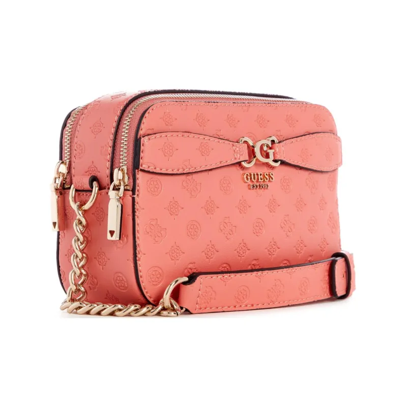 GUESS Faux Leather Camera Bag Shoulder Bag Crossbody Bag Women's Pink-1