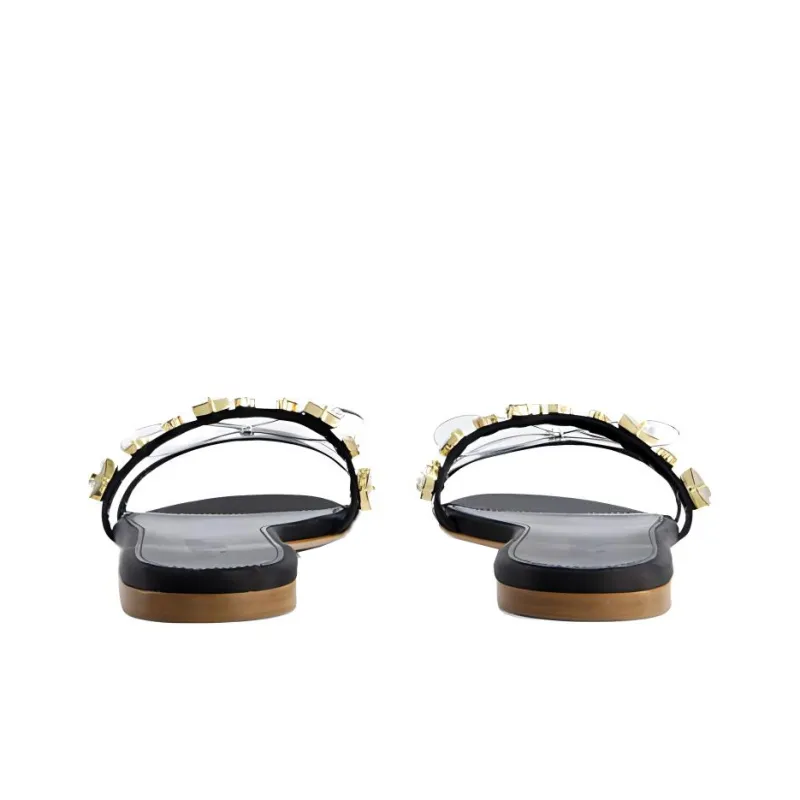 GIAMBATTISTA VALLI Slide Slippers Women's Black-4