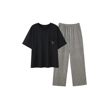The Story Of The Flower Season Pajama Set Women's Black