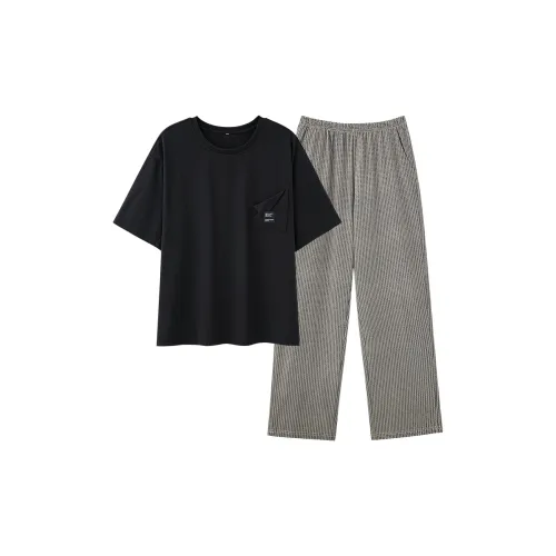 The Story Of The Flower Season Pajama Set Women's Black