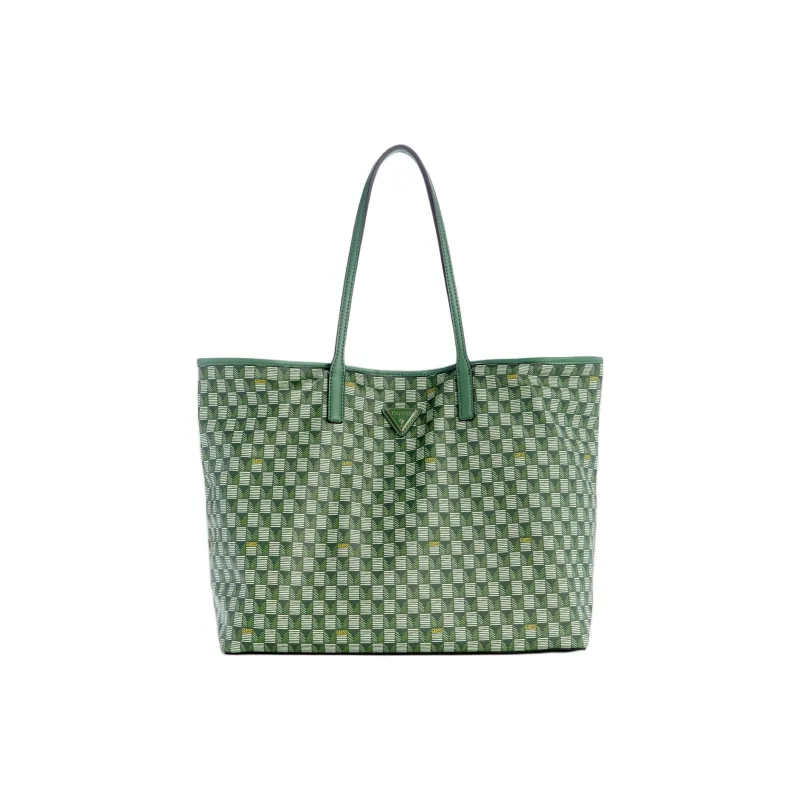 GUESS Faux Leather One Shoulder Handbags Large Size Unisex Green-0