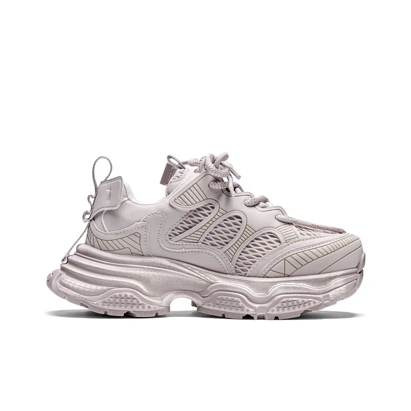 Kappa Slip Resistant And Breathable Low Top Chunky Sneakers Women's Malt Beige Brown-1