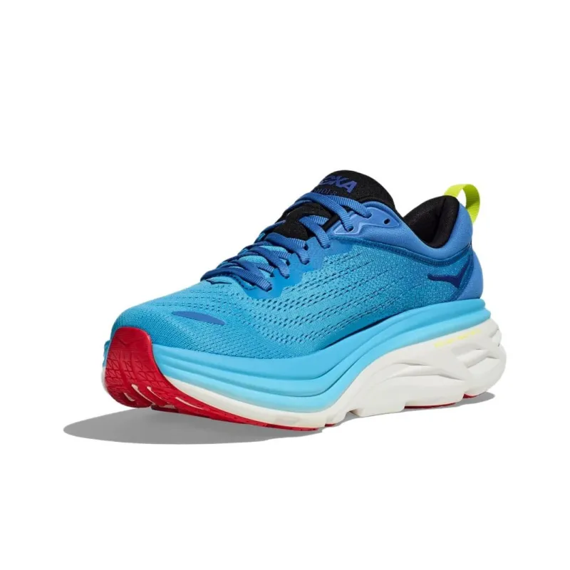 HOKA ONE ONE Bondi 8 Cushioning, Slip Resistant, Abrasion Resistant, Balance Low Top Casual Running Shoes Men's Blue-2