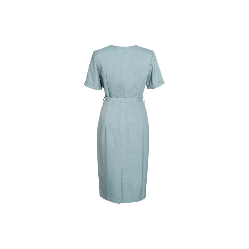 ROEYSHOUSE Short Sleeved Dresses Women's Light Blue-1