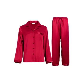 Silk Boundary Pajama Set Women's